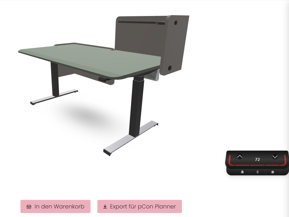 Konfigurator für Schreibtische